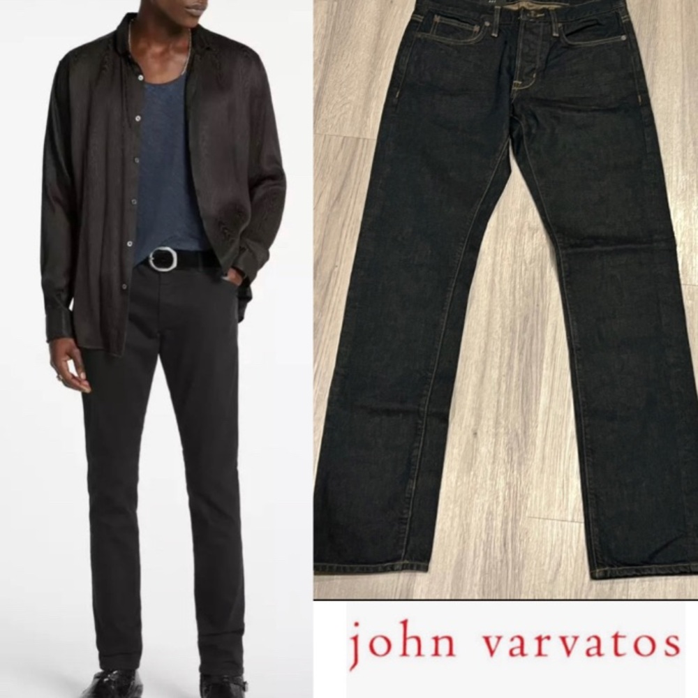 John Varvatos, 29” Waist, Men’s, Black Jeans, Straight Leg, Slim, Designer, NWT! - Picture 10 of 12